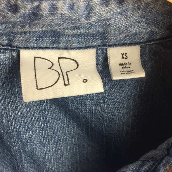 Nordstrom BP Chambray Button Front Top - Picture 3 of 4